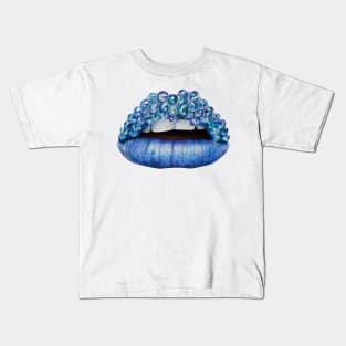 Blue Lips Kids T-Shirt